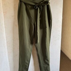 Windsor Olive Green Tie-Waist Pants NWT